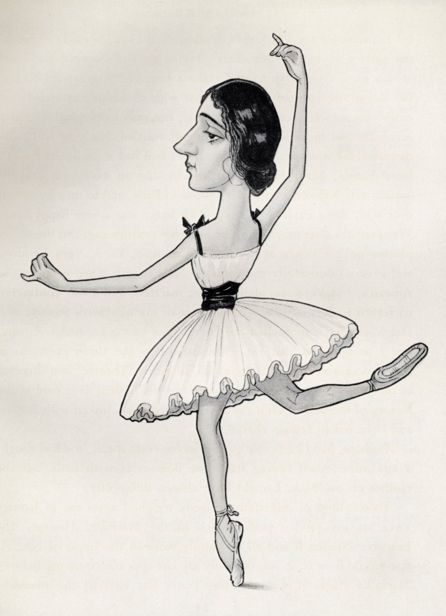 Tamara Karsavina karikatur av av Nicolas Legat