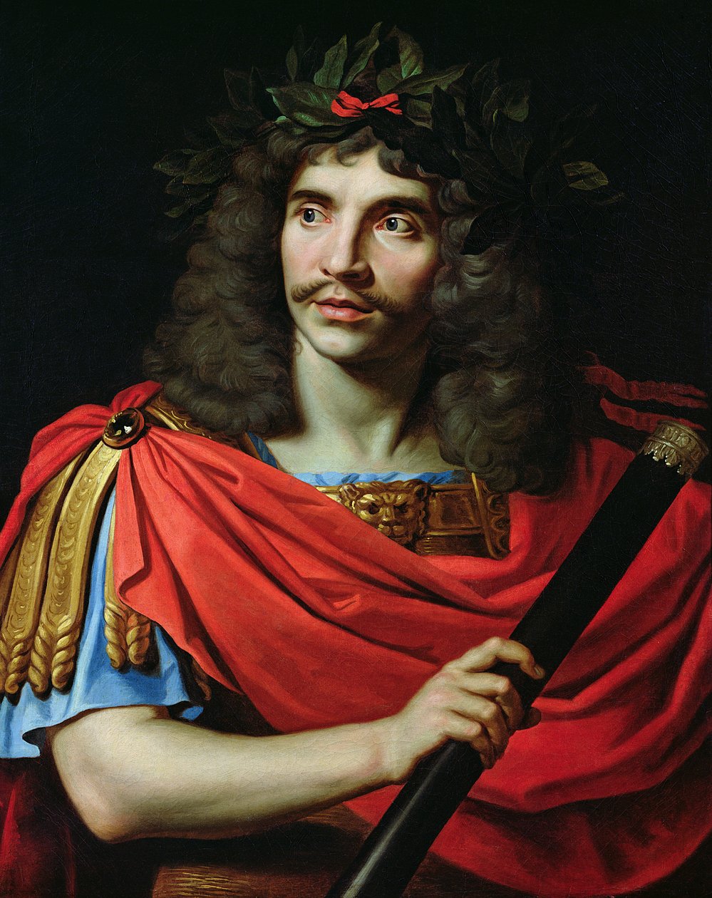 Moliere i rollen som Cæsar i «The Death of Pompey» av Nicolas Mignard