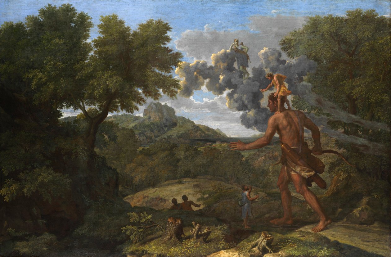 Blind Orion søker etter den stigende solen, 1658 av Nicolas Poussin
