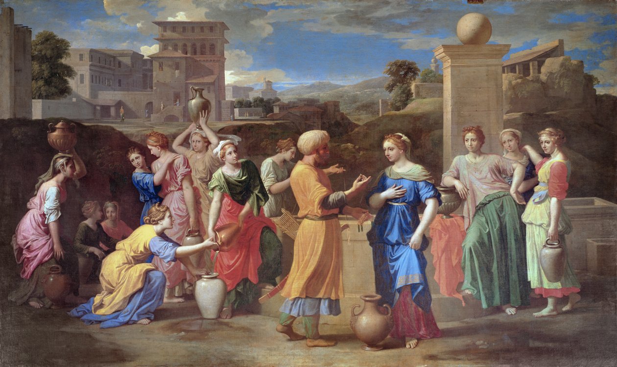 Eliezer og Rebecca, 1648 av Nicolas Poussin