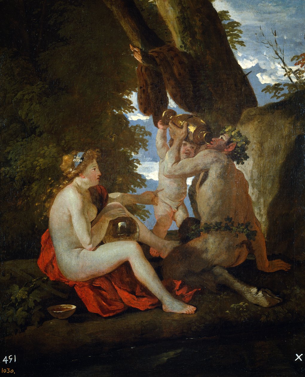 Bakkisk scene av Nicolas Poussin