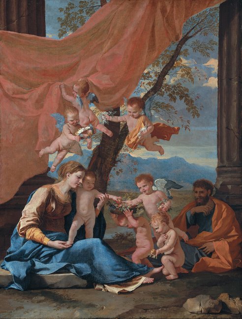 Hvil på flyet til Egypt av Nicolas Poussin