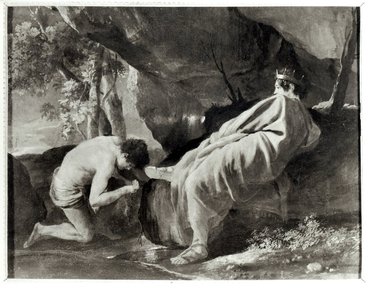 Midas ved kilden til elven Pactolus av Nicolas Poussin