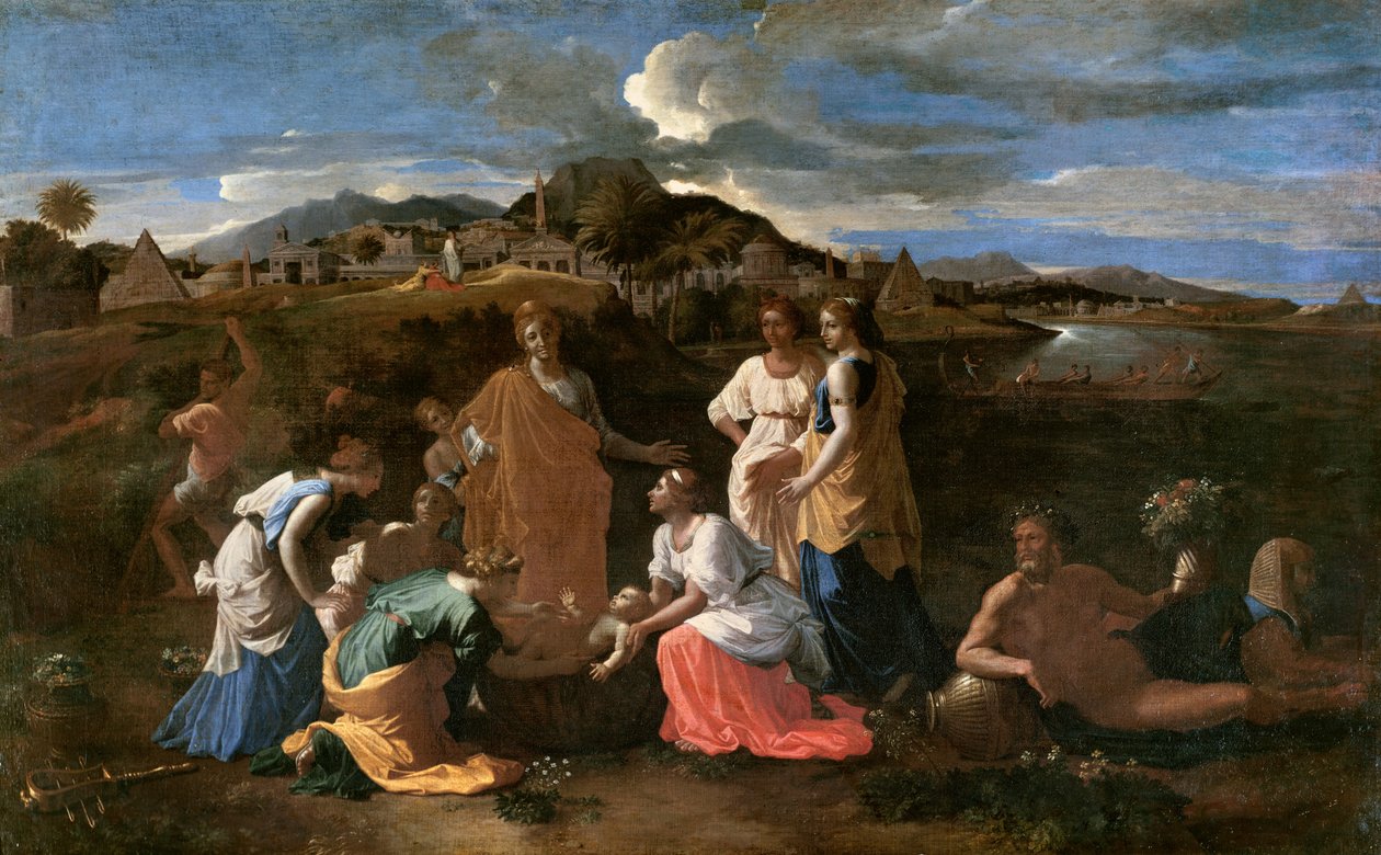 Moses reddet fra vannet, 1647 av Nicolas Poussin