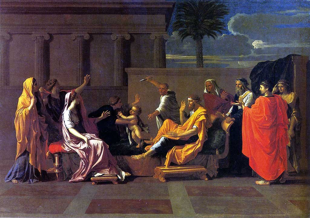 Moses tråkker på faraos krone av Nicolas Poussin