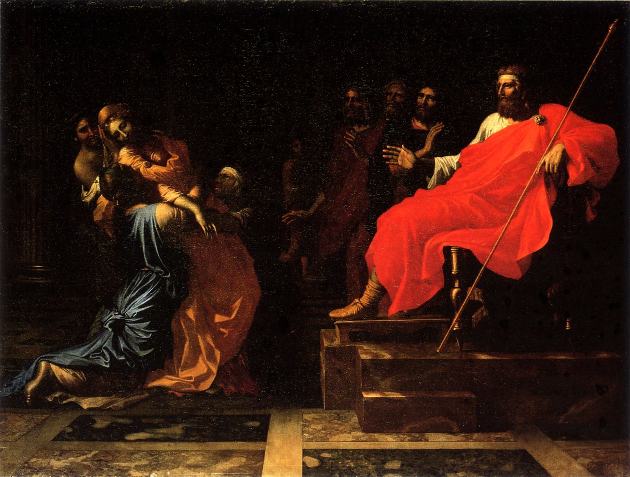 Ester foran Ahasveros av Nicolas Poussin