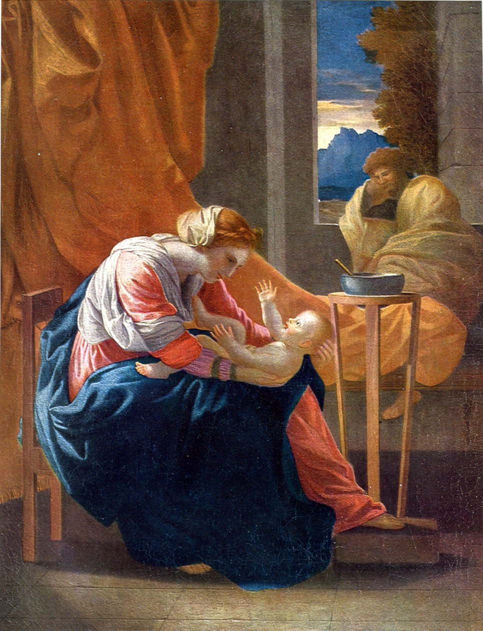 Hellig familie av Nicolas Poussin