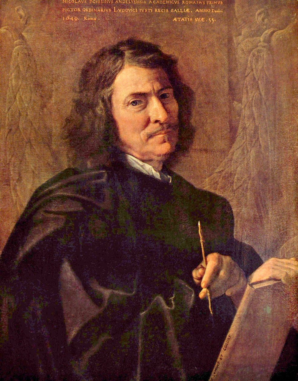 Selvportrett av kunstneren av Nicolas Poussin