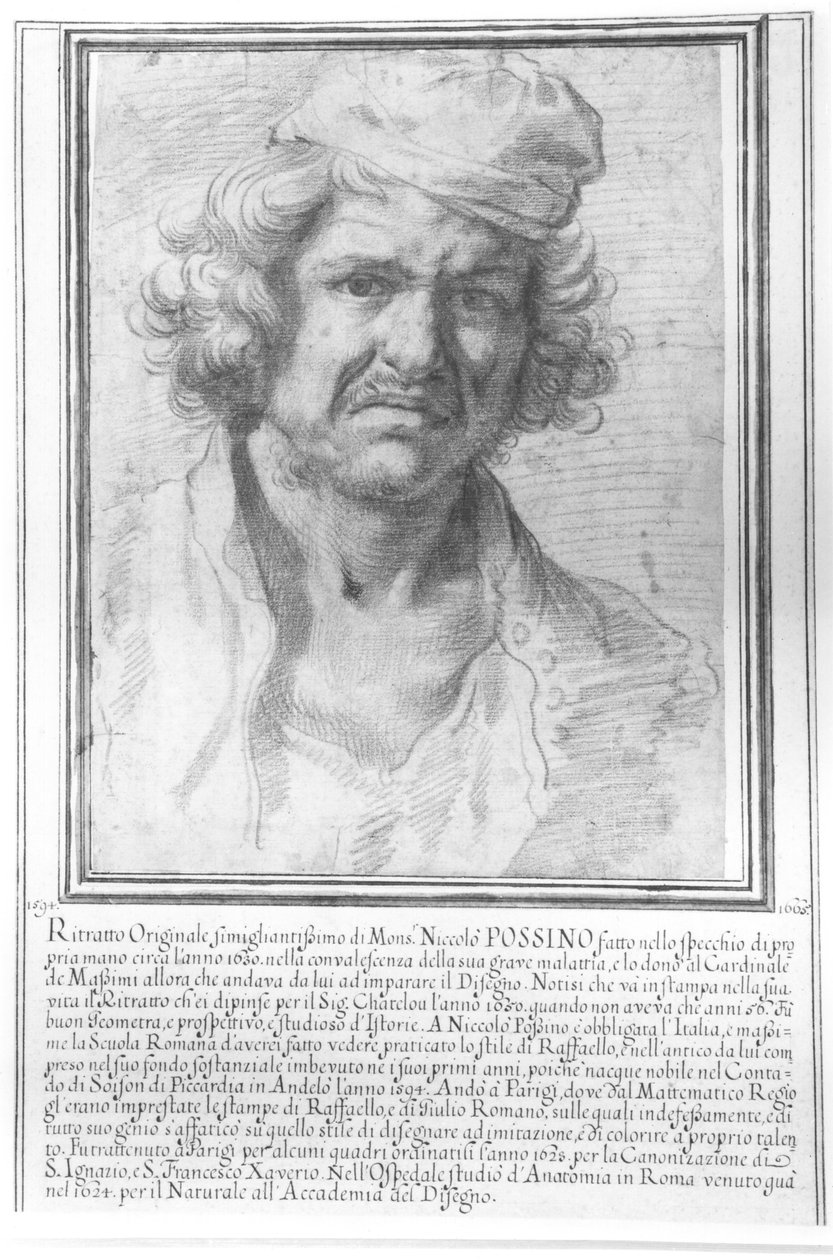 Selvportrett av Nicolas Poussin