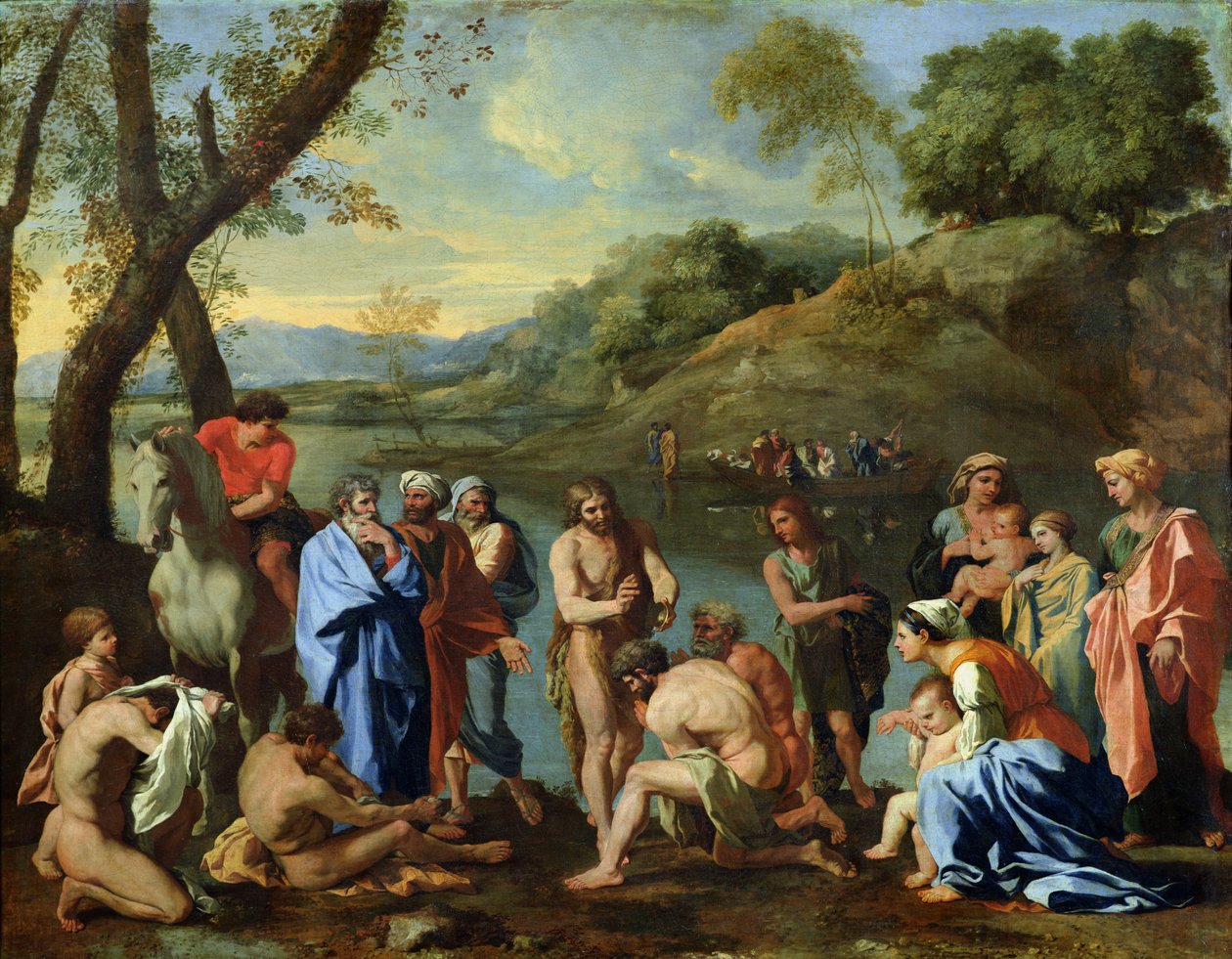 St. Johannes døper folket, ca. 1636-7 av Nicolas Poussin