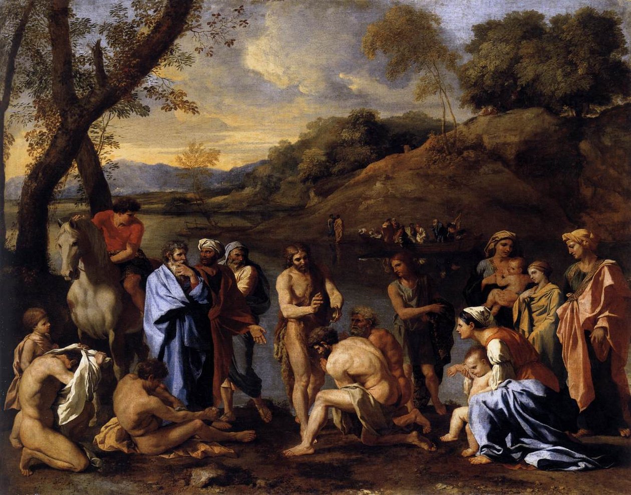 Døperen Johannes døper folket av Nicolas Poussin