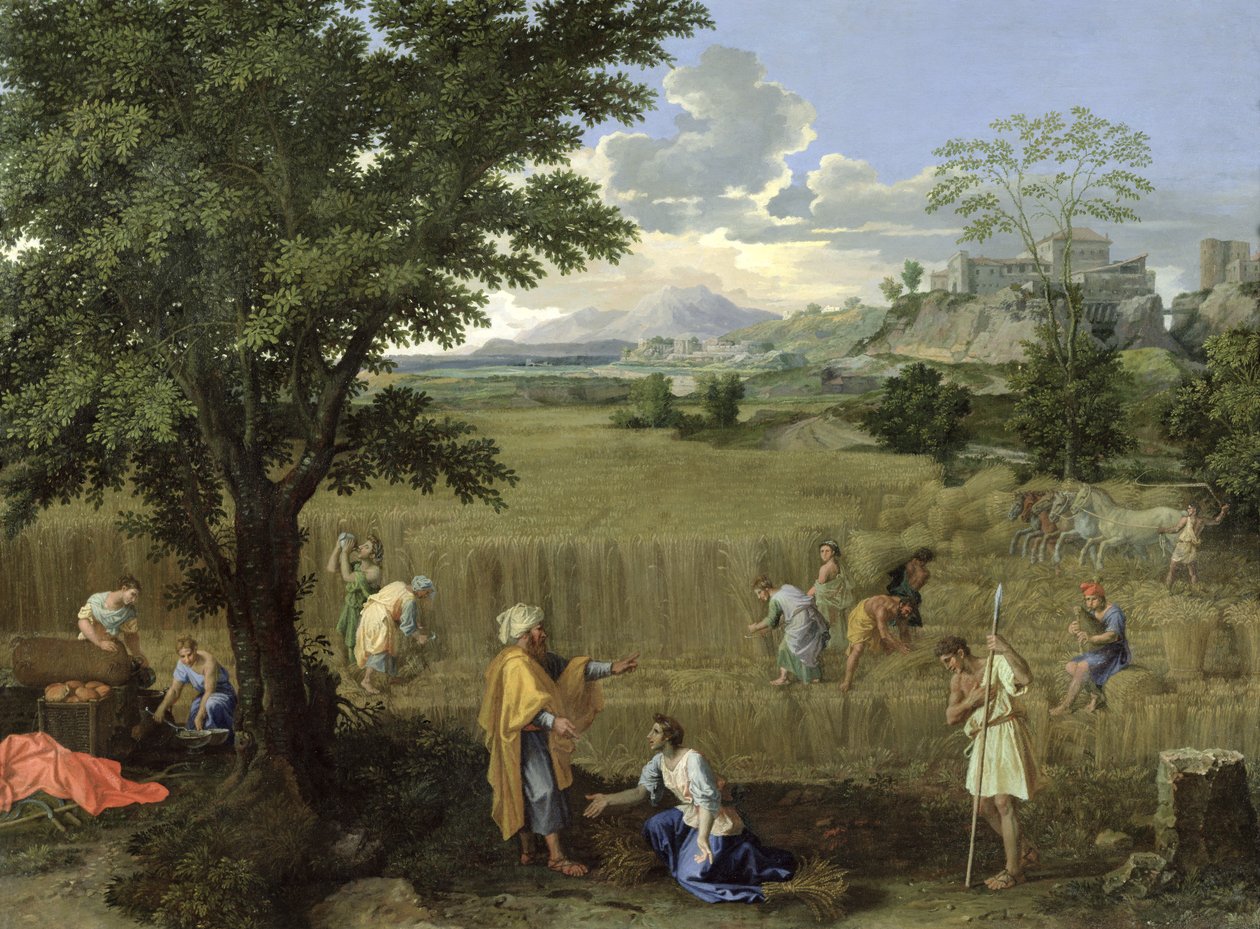 Sommer, eller Ruth og Boas, 1660-64 av Nicolas Poussin