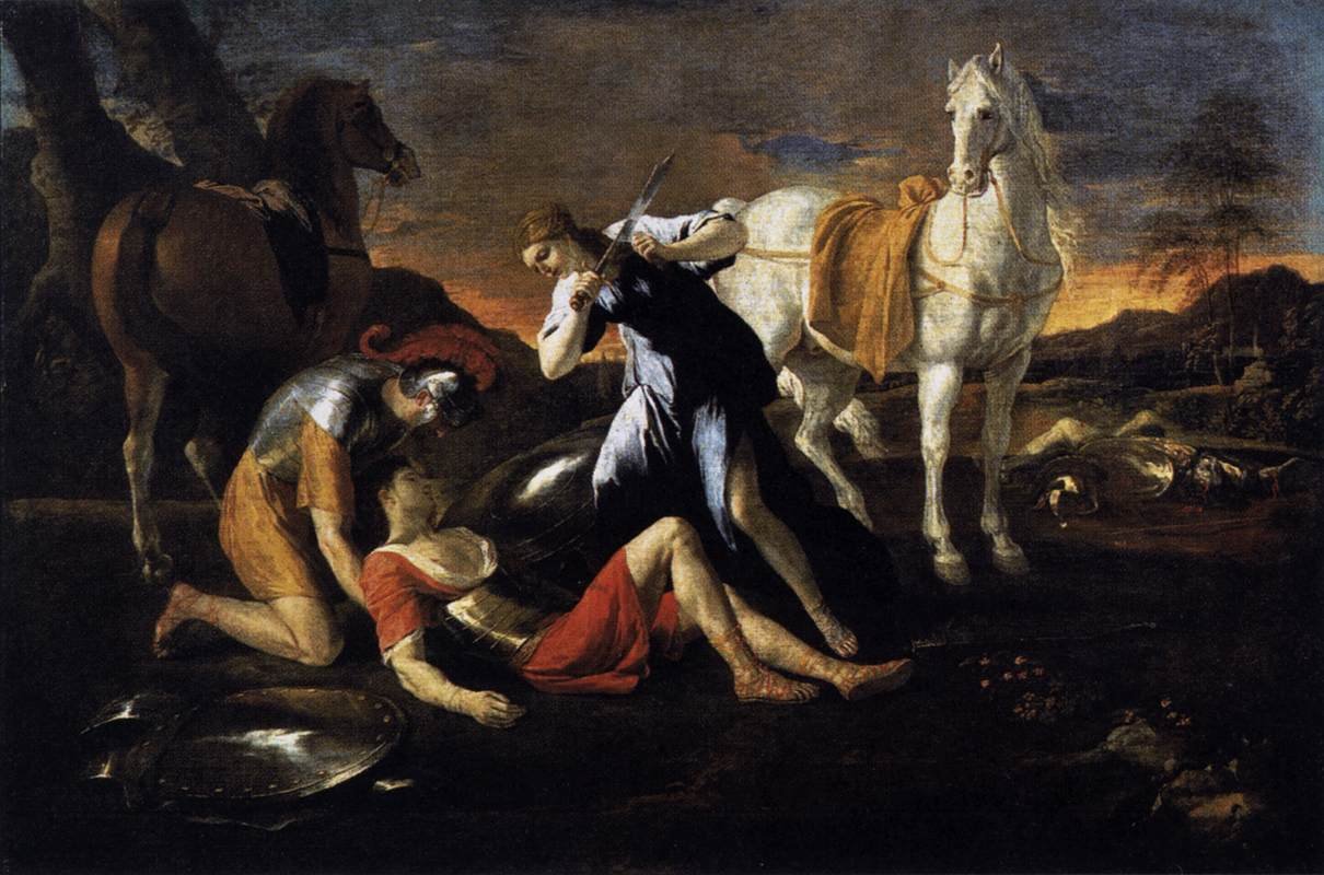 Tancred og Erminia av Nicolas Poussin