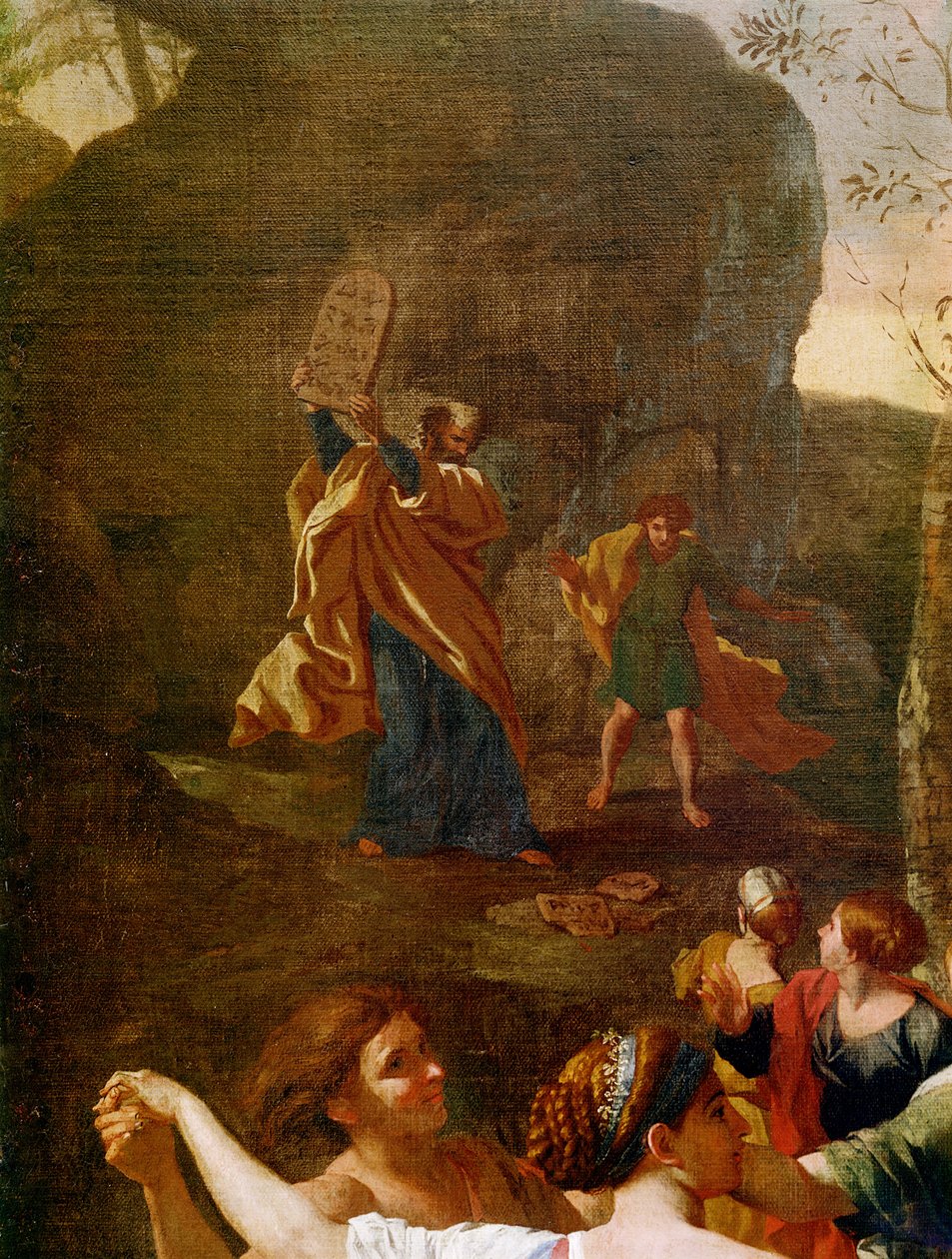 Tilbedelsen av den gyldne kalv, før 1634 (detalj av 3738) av Nicolas Poussin