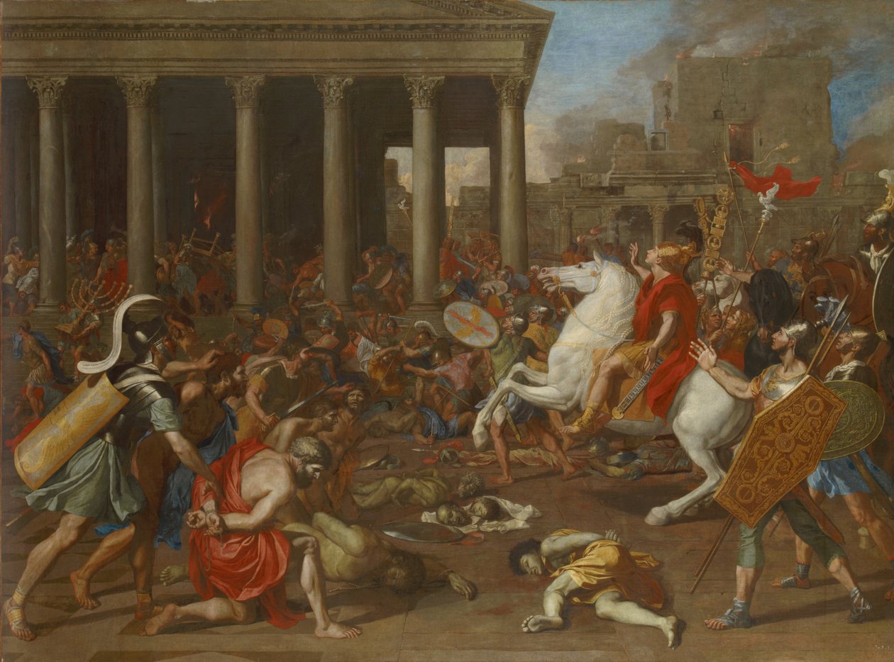 Erobringen av Jerusalem av keiser Titus av Nicolas Poussin
