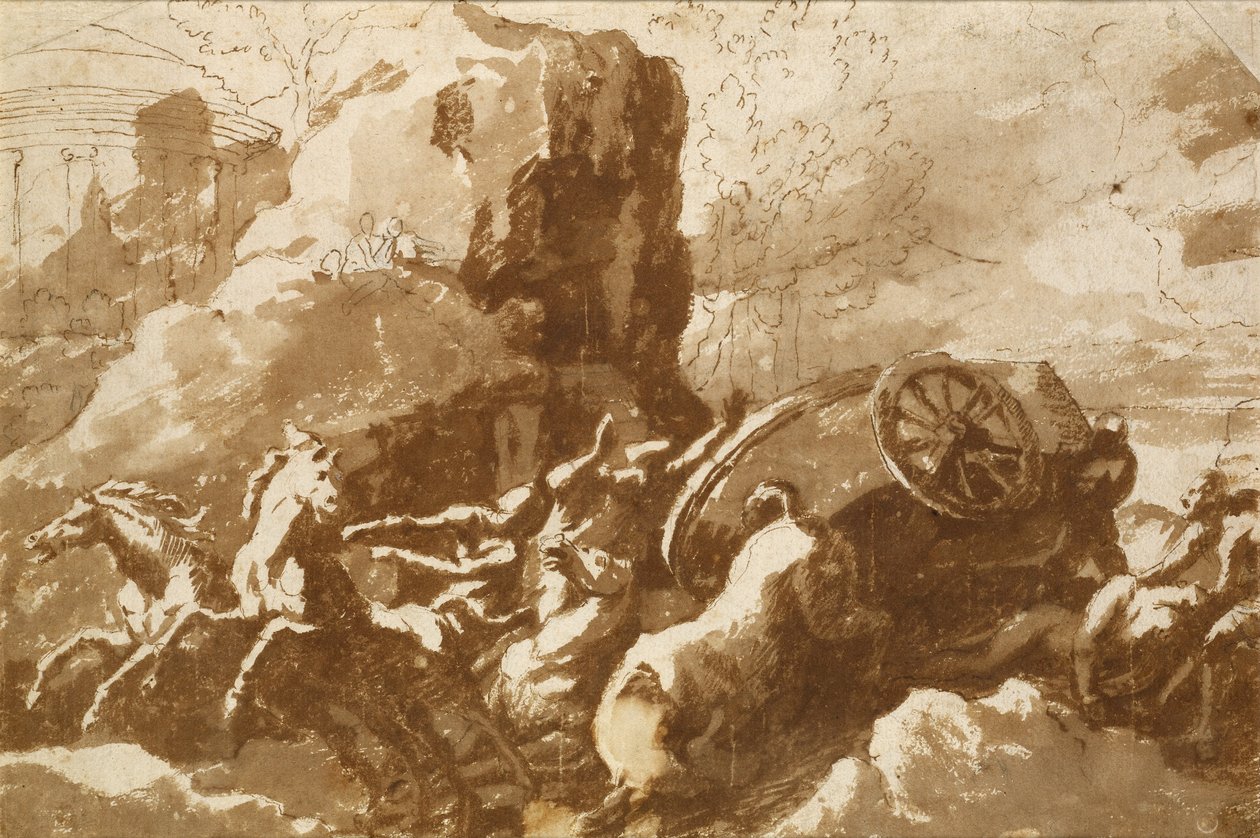 Hippolytos død av Nicolas Poussin