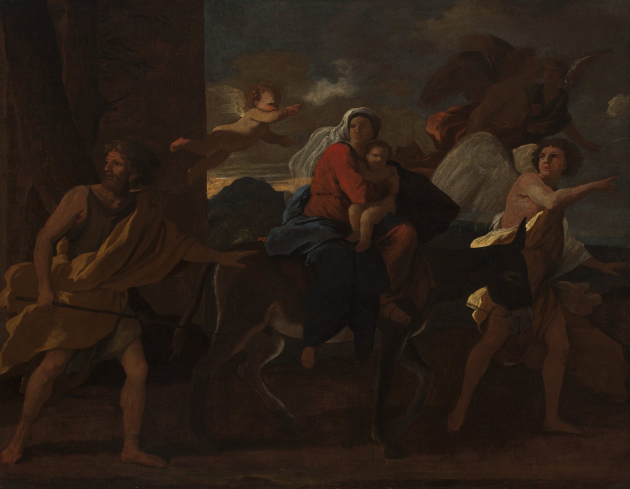 Flukten til Egypt, 1627-28 av Nicolas Poussin