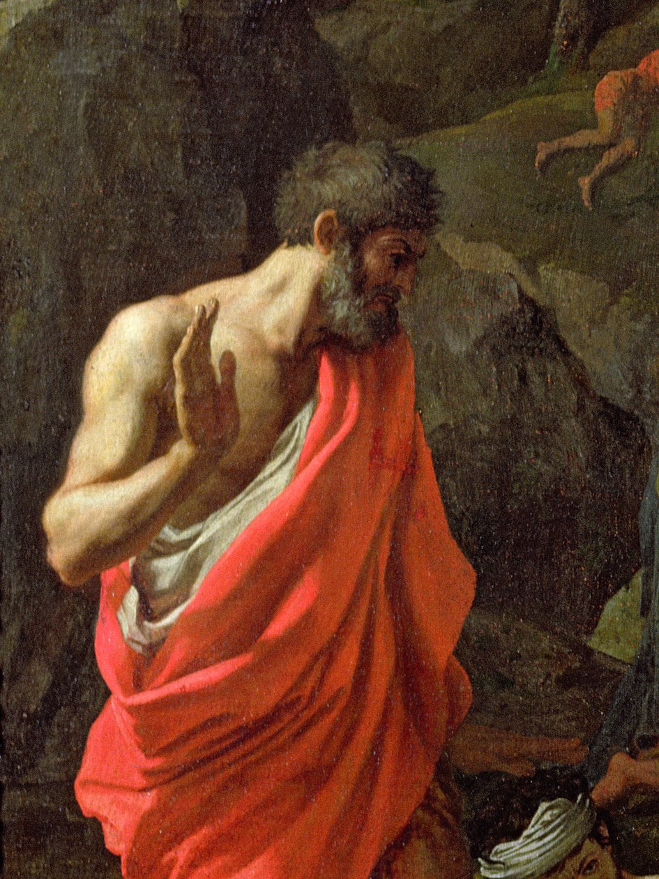 The Gathering of Manna, ca. 1637-9 (detalj av 91031) av Nicolas Poussin