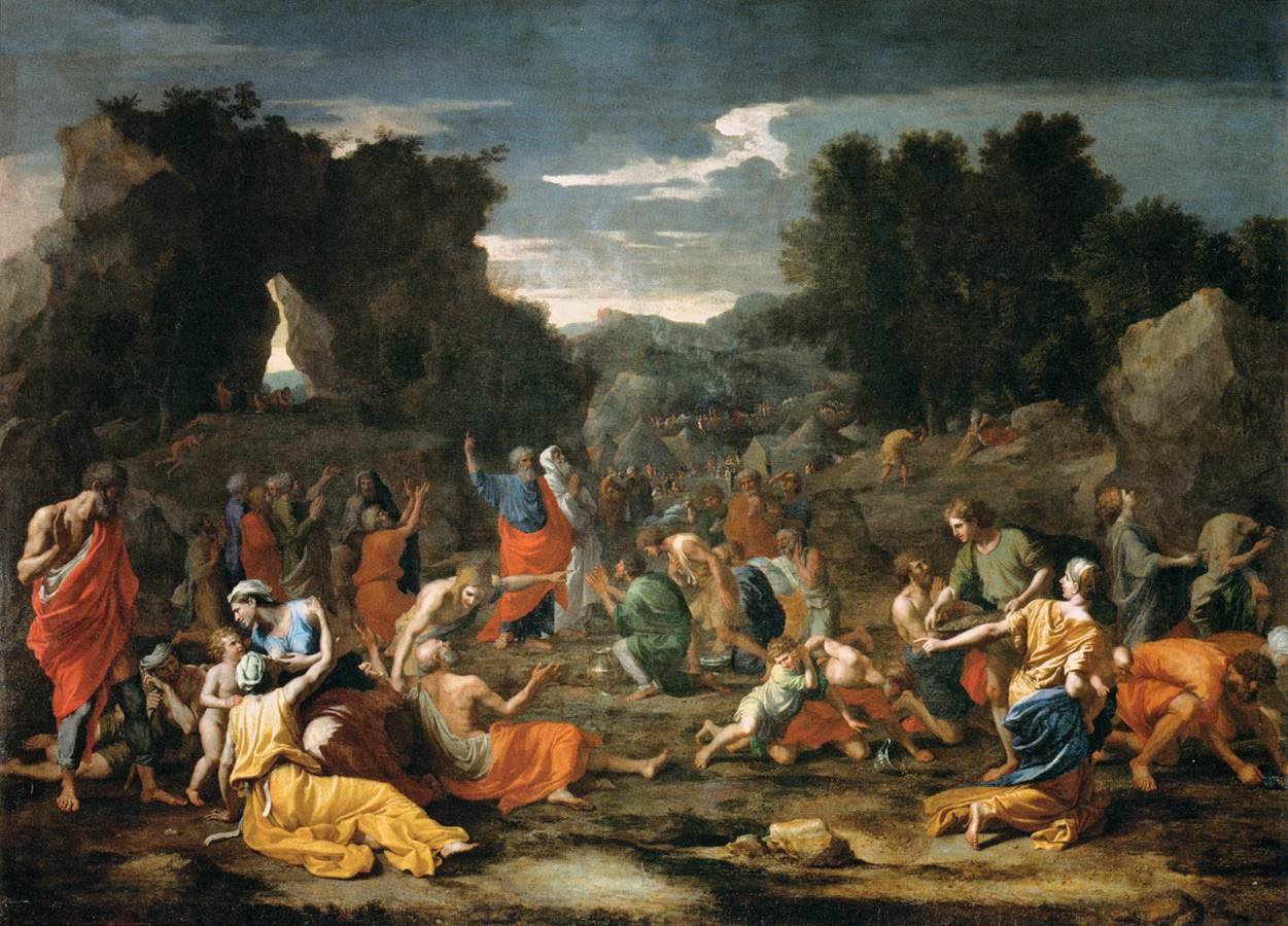 Jødene som samler Manna i ørkenen av Nicolas Poussin