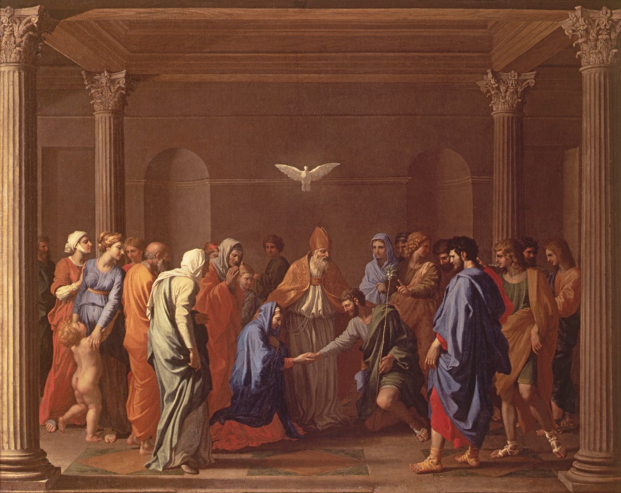 Jomfruens ekteskap, ca. 1638-40 av Nicolas Poussin