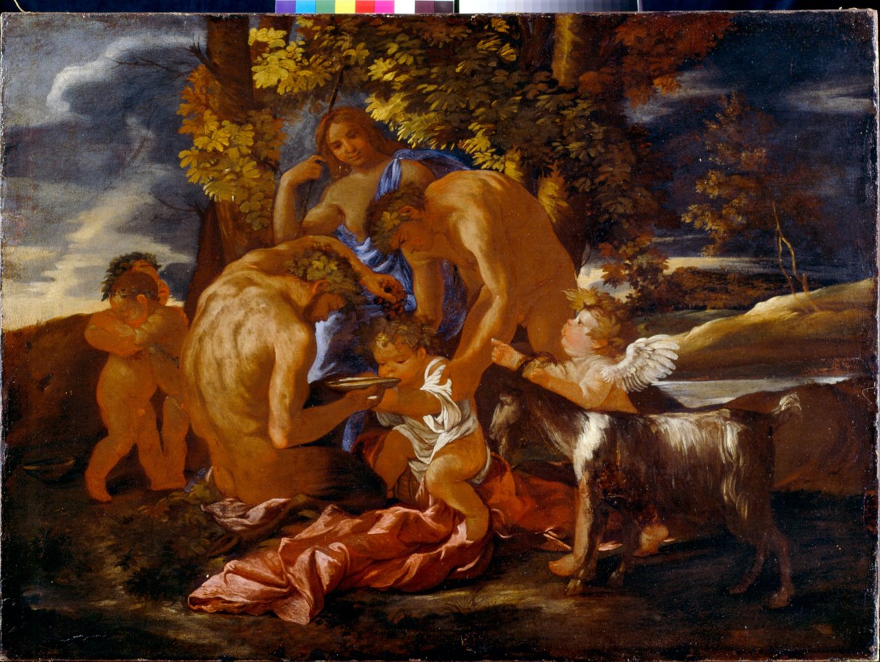 The Burt of Bacchus av Nicolas Poussin