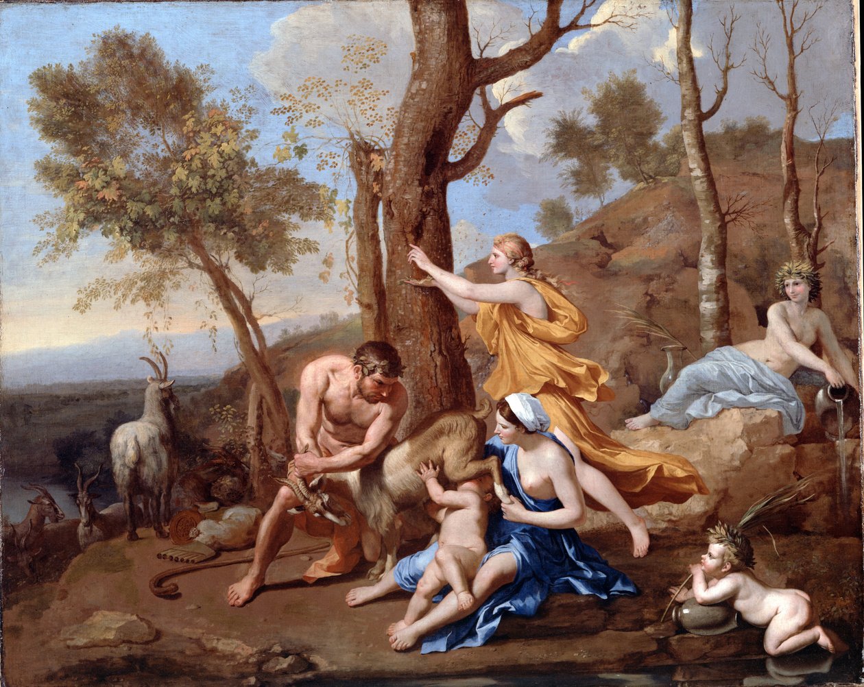 Jupiters pleie av Nicolas Poussin