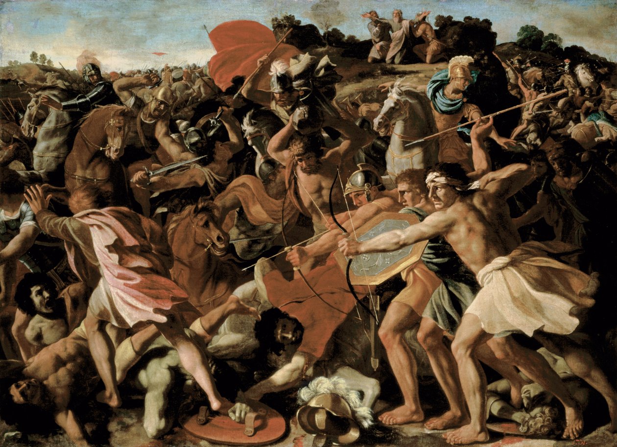 Josvas seier over amalekittene, 1625-6 av Nicolas Poussin