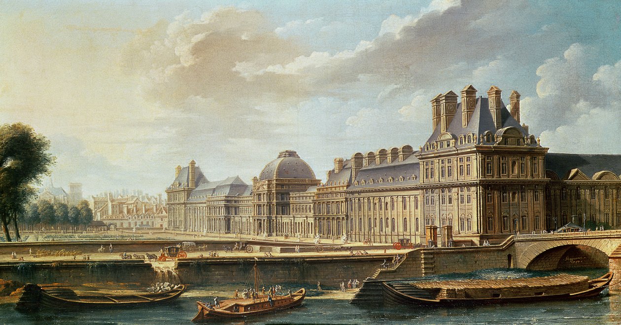 Tuilerienes palass og hage, 1757 av Nicolas Raguenet