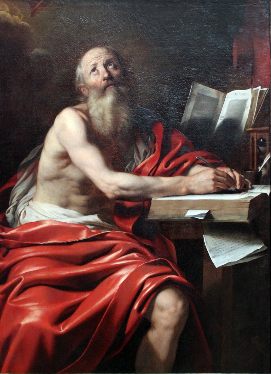 Skriver St. Hieronymus av Nicolas Regnier