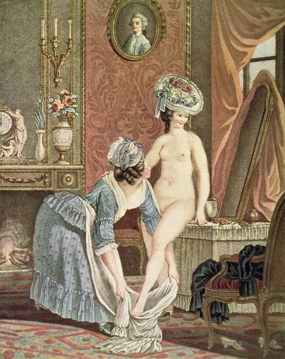 La Toilette, gravering av Louis Marin Bonnet av Nicolas Rene Jollain