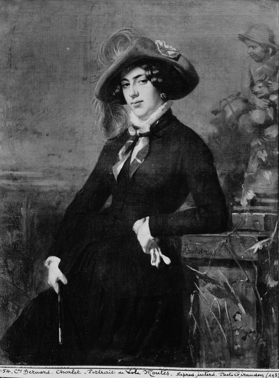 Portrett av Lola Montez (1821-61), 1844 av Nicolas Toussaint Charlet