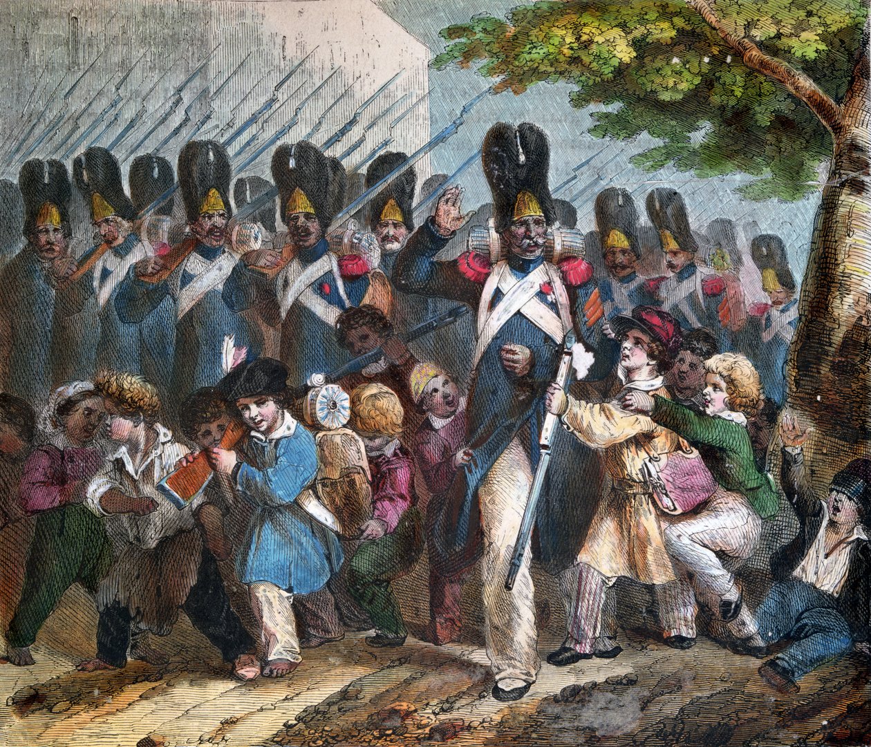 Grenadierene til Napoleon I (1769-1821), ca. 1820 av Nicolas Toussaint Charlet