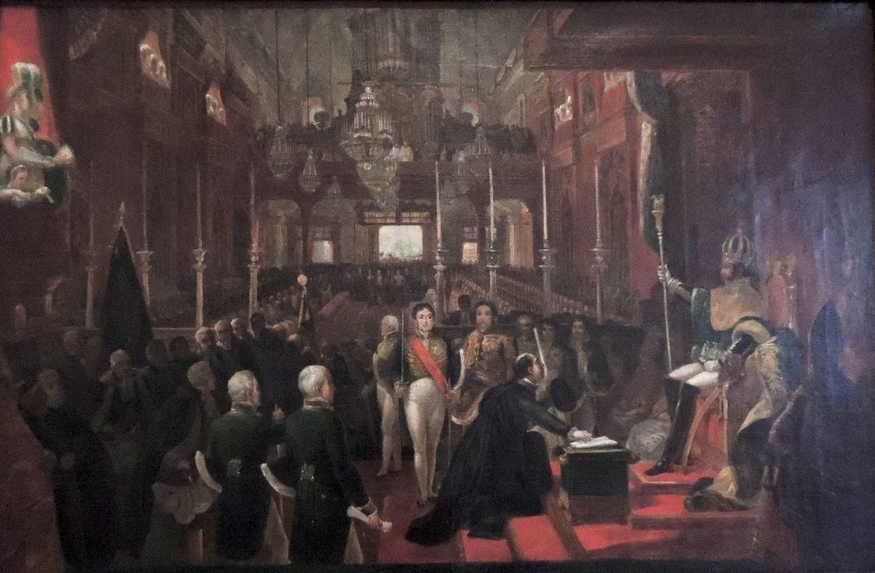Studie for innvielsen av Dom Pedro I av Nicolas Antoine Taunay