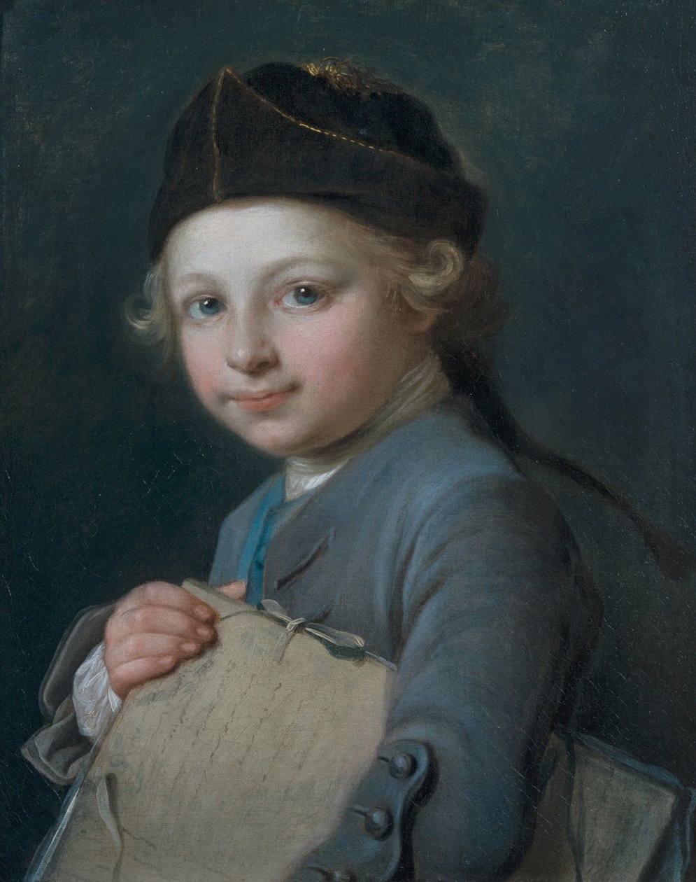 Portrett av en ung gutt med en portefølje av Nicolas Bernard Lepicie
