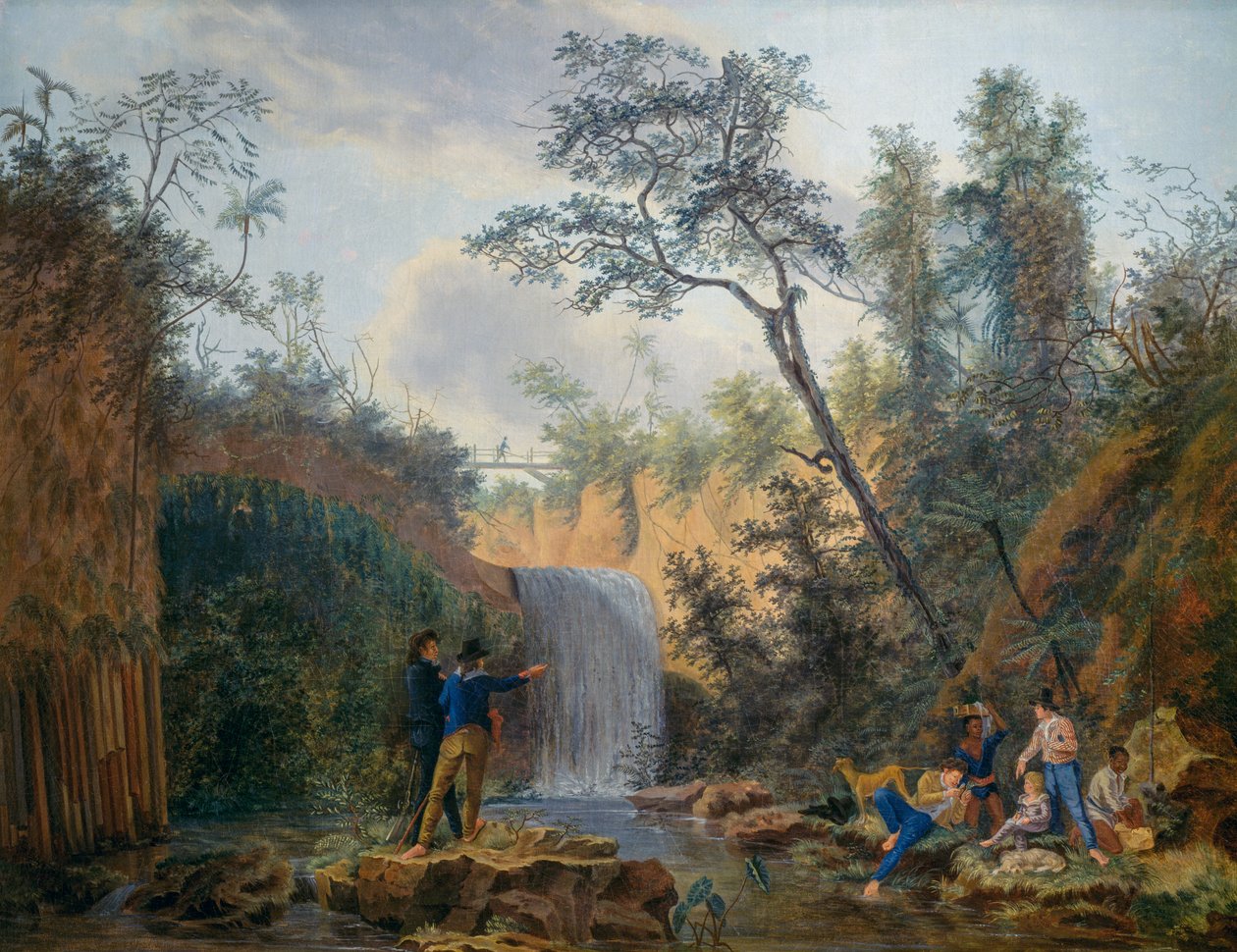 Fransk botanisk ekspedisjon til Amerika, olje på lerret av Nicolas-Didier Boguet (1755-1839) av Nicolas Didier Boguet