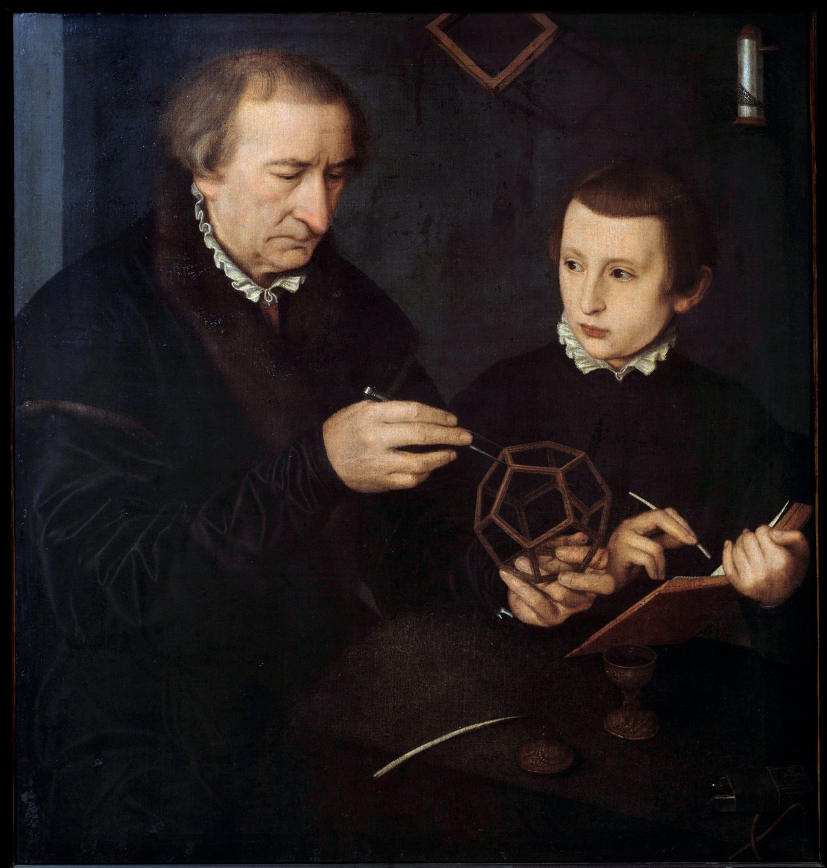 Portrett av den tyske kalligrafen og matematikeren Johann Neudorfer den gamle (eller Johan Neudorffer I den eldste av Nicolas (workshop) Neufchatel