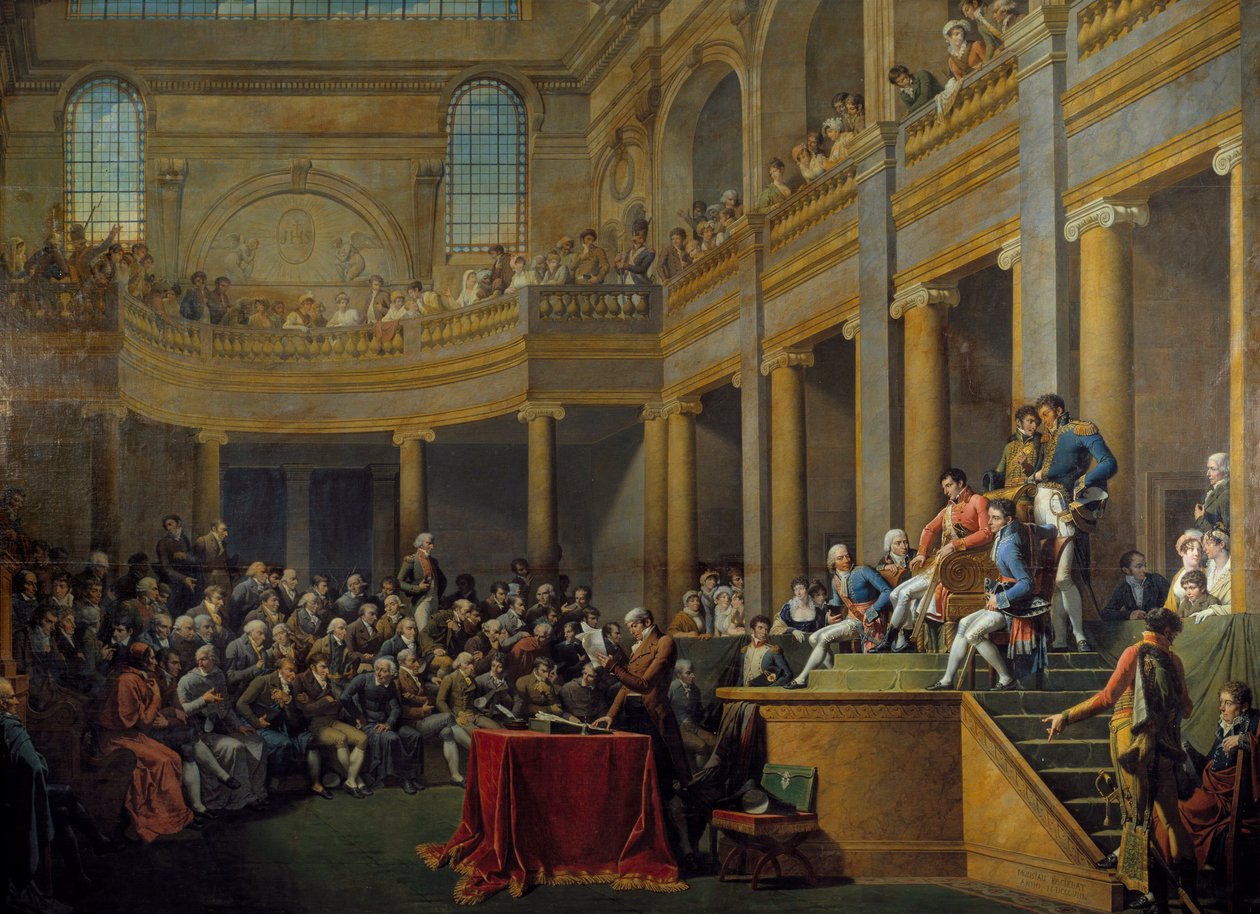 Konsulatet for Cisalpine Republic møte i comitia i Lyon, 1808 av Nicolas Andre Monsiau