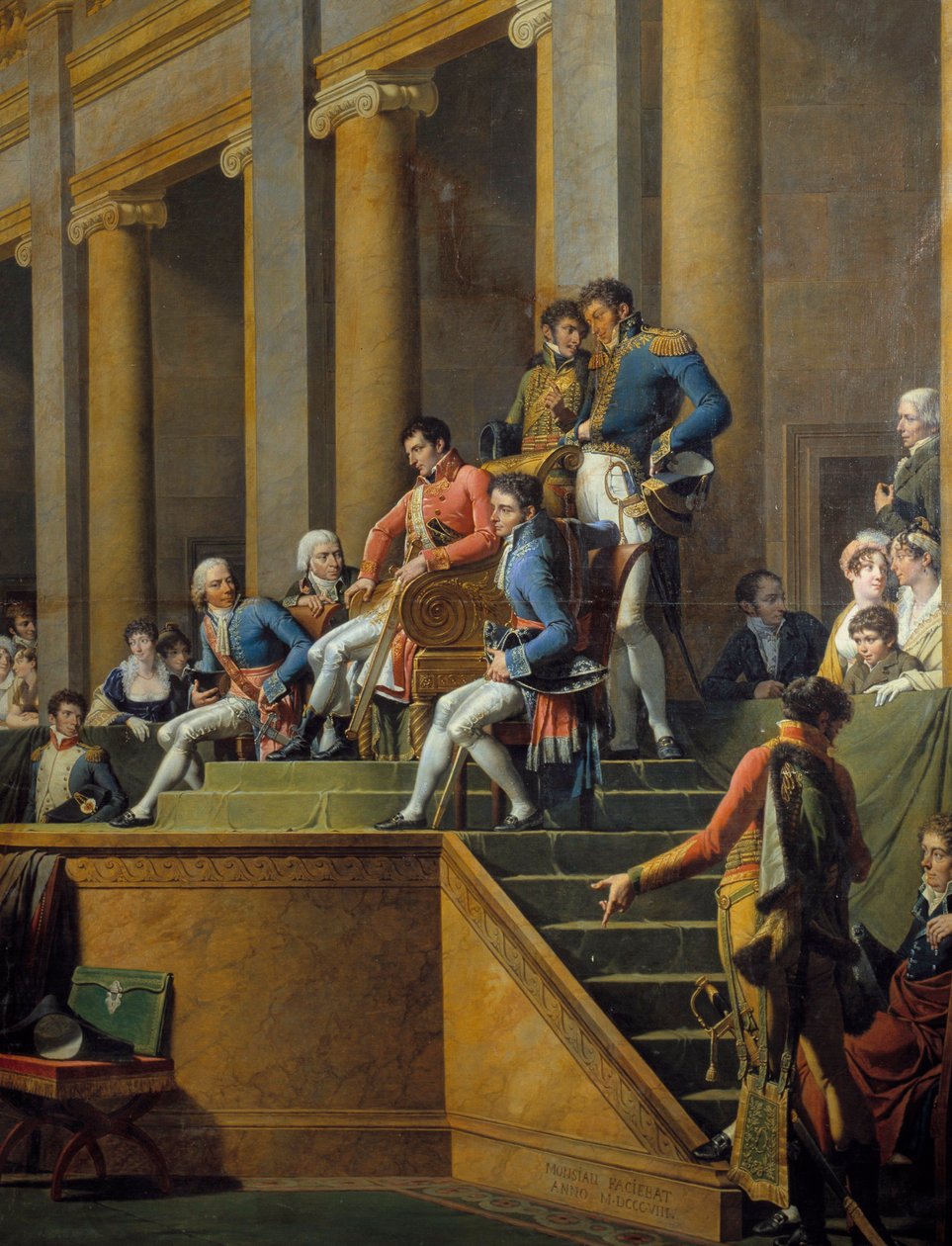 Detalj av konsulatet i Cisalpine republikk samlet i comitia i Lyon av Nicolas Andre Monsiau