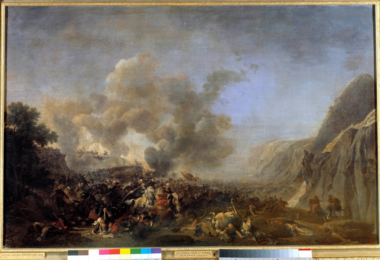 Kampanje (ekspedisjon) av Egypt (1798-1801): "" Slaget ved Nasaret, 8/04/1799, seieren vunnet av general Jean Andoche Junot (Jean-Andoche), hertugen av Abrantes (1771-1813)"" Maleri av Nicolas Taunay (1755-1830) 1800-tallets søn. 0,92x1,39 m versailles, mu av Nicolas Antoine Taunay