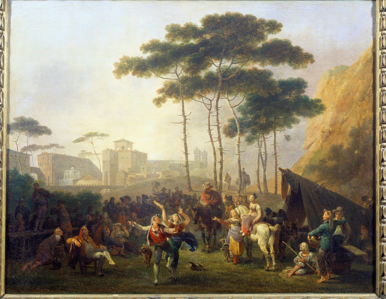 Landsbydansmaleri av Nicolas Taunay (1755-1830) Reims fra 1800-tallet, Musee des Beaux Arts av Nicolas Antoine Taunay