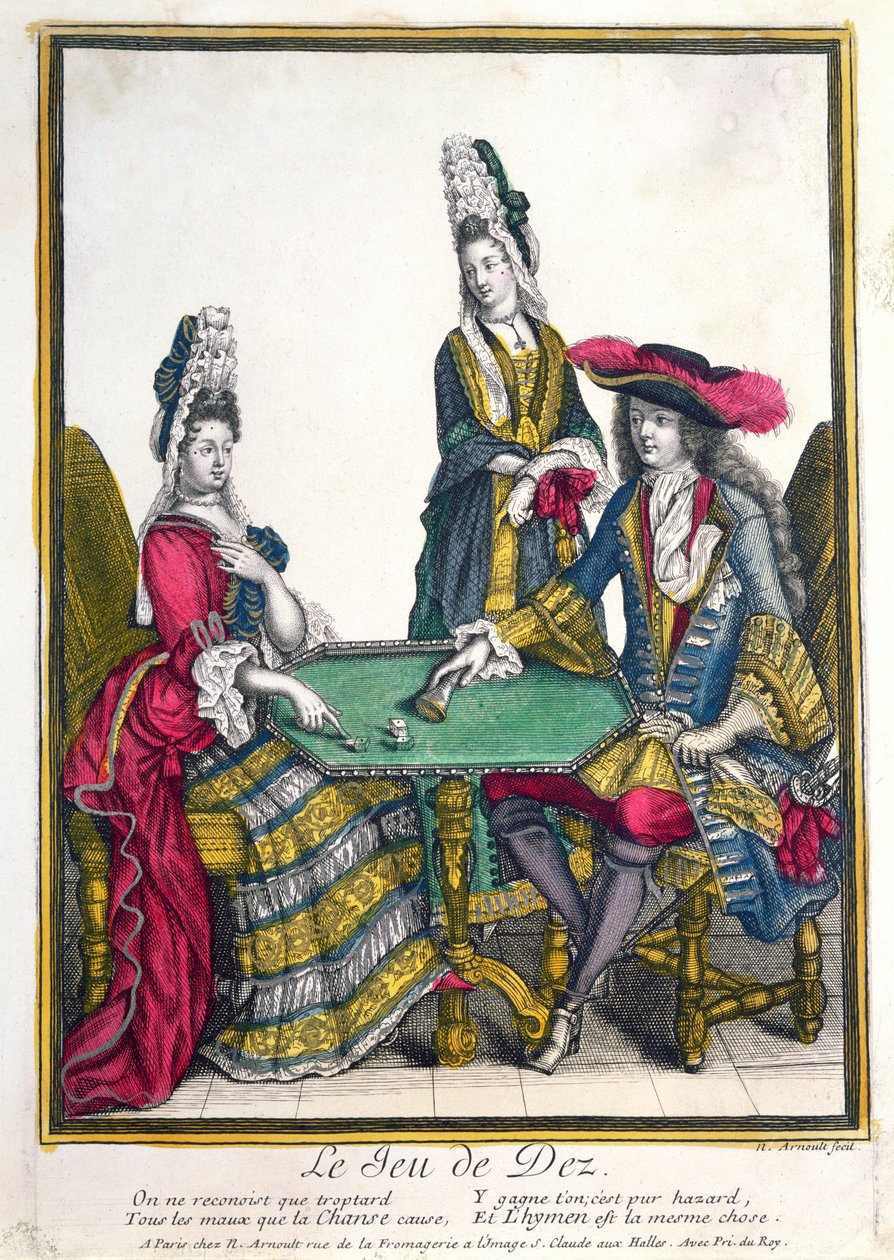 Le Jeu de Dez (Terningspill), sent på 1600-tallet av Nicolas Arnoult
