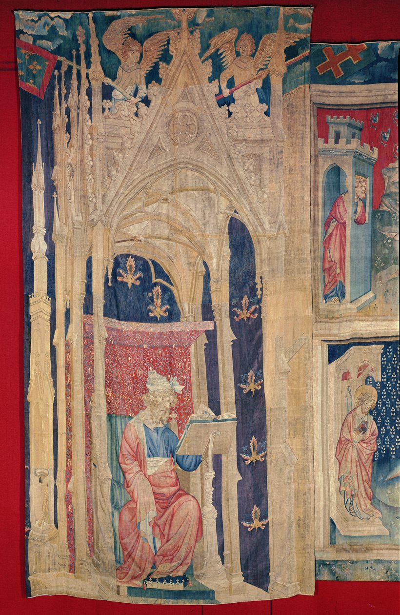 The Reader, fra Apocalypse Tapestry of Angers, 1373-87 (teppe) av Nicolas Bataille