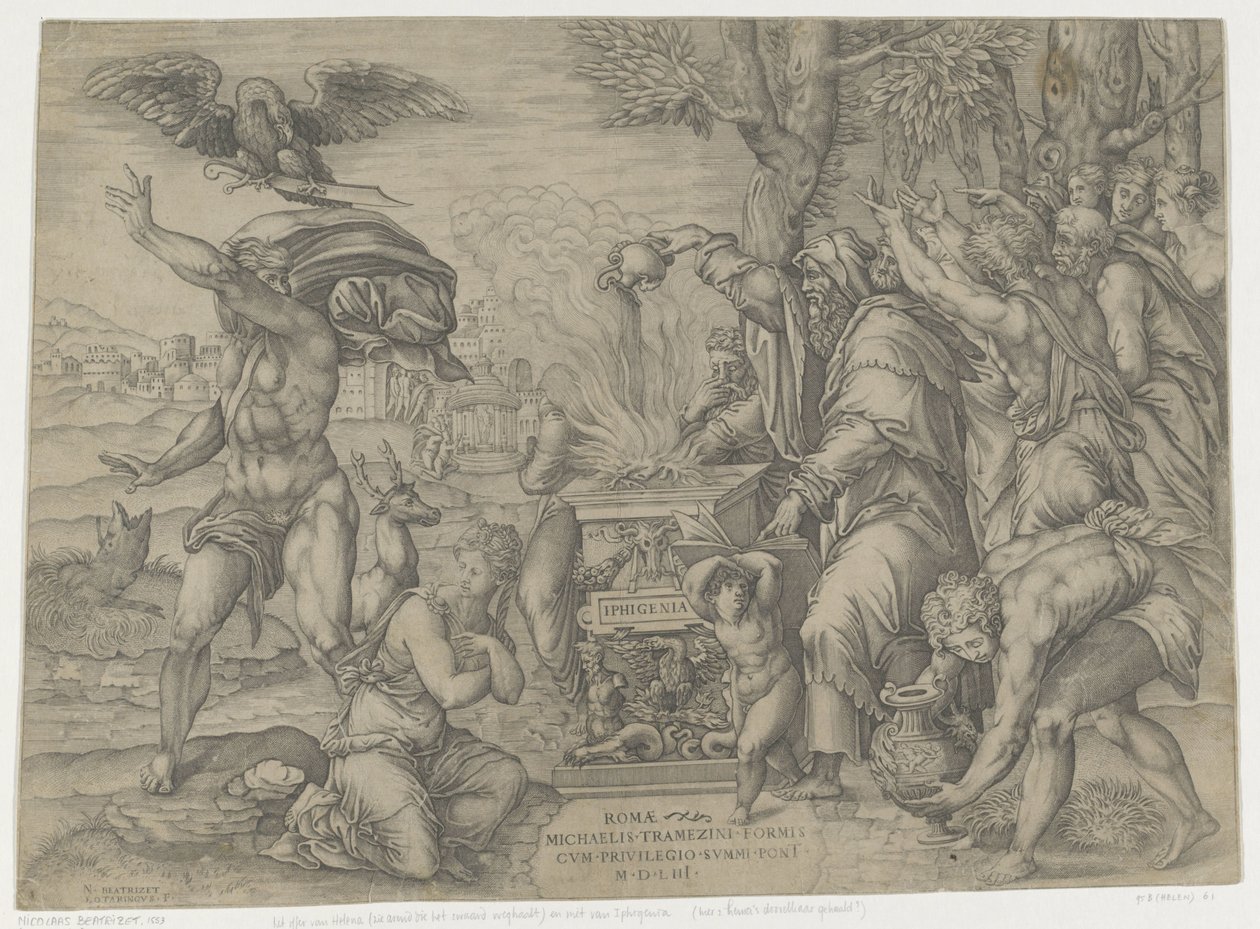 Tilbud av Iphigenia av Nicolas Beatrizet