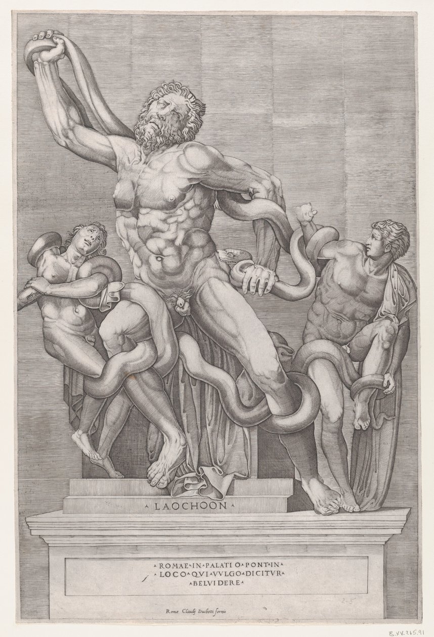 Mirror of Roman Magnificence: Laocoon, 1500-tallet., 1500-tallet. av Nicolas Beatrizet