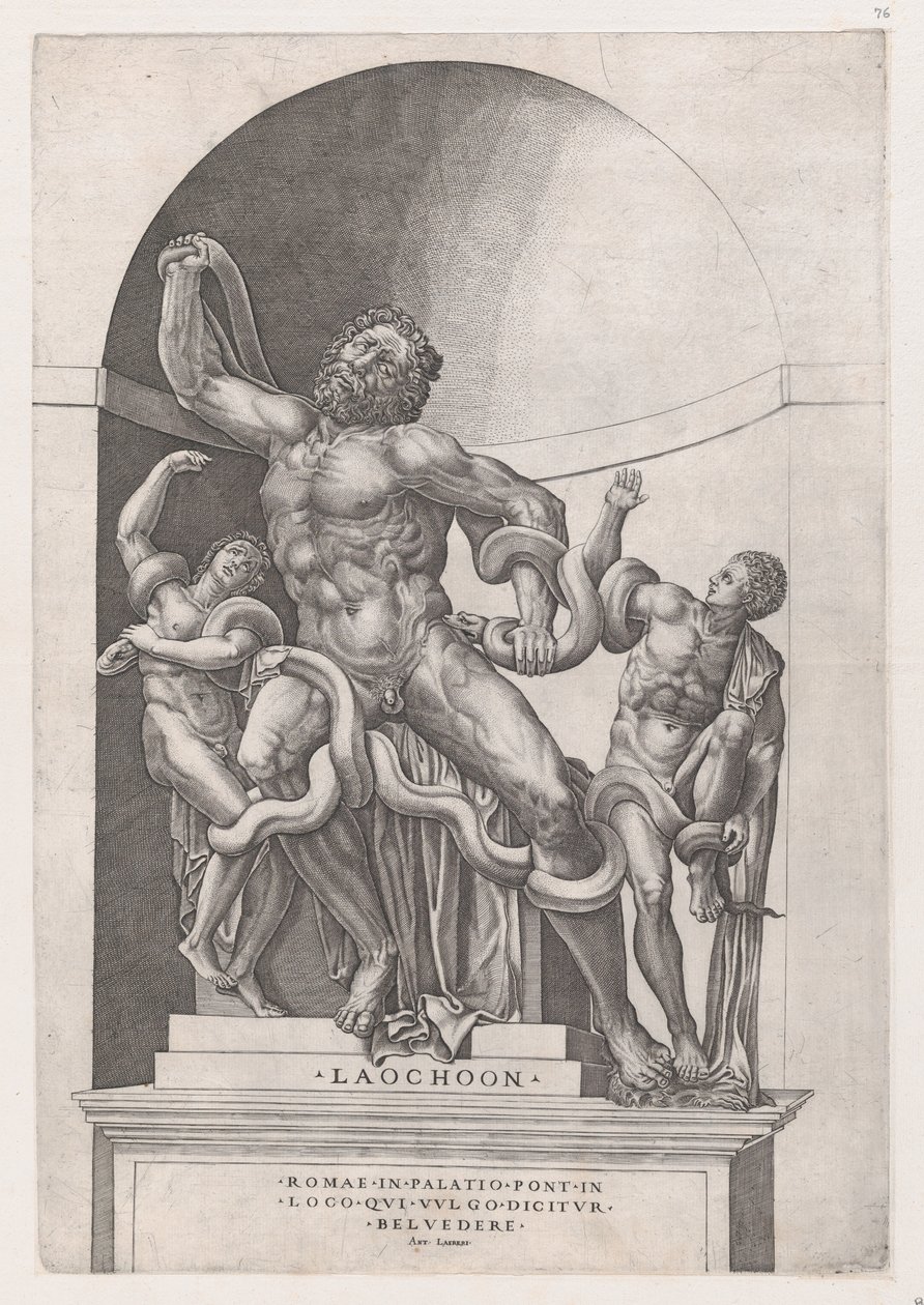Mirror of Roman Magnificence: Laocoon, 1500-tallet., 1500-tallet. av Nicolas Beatrizet