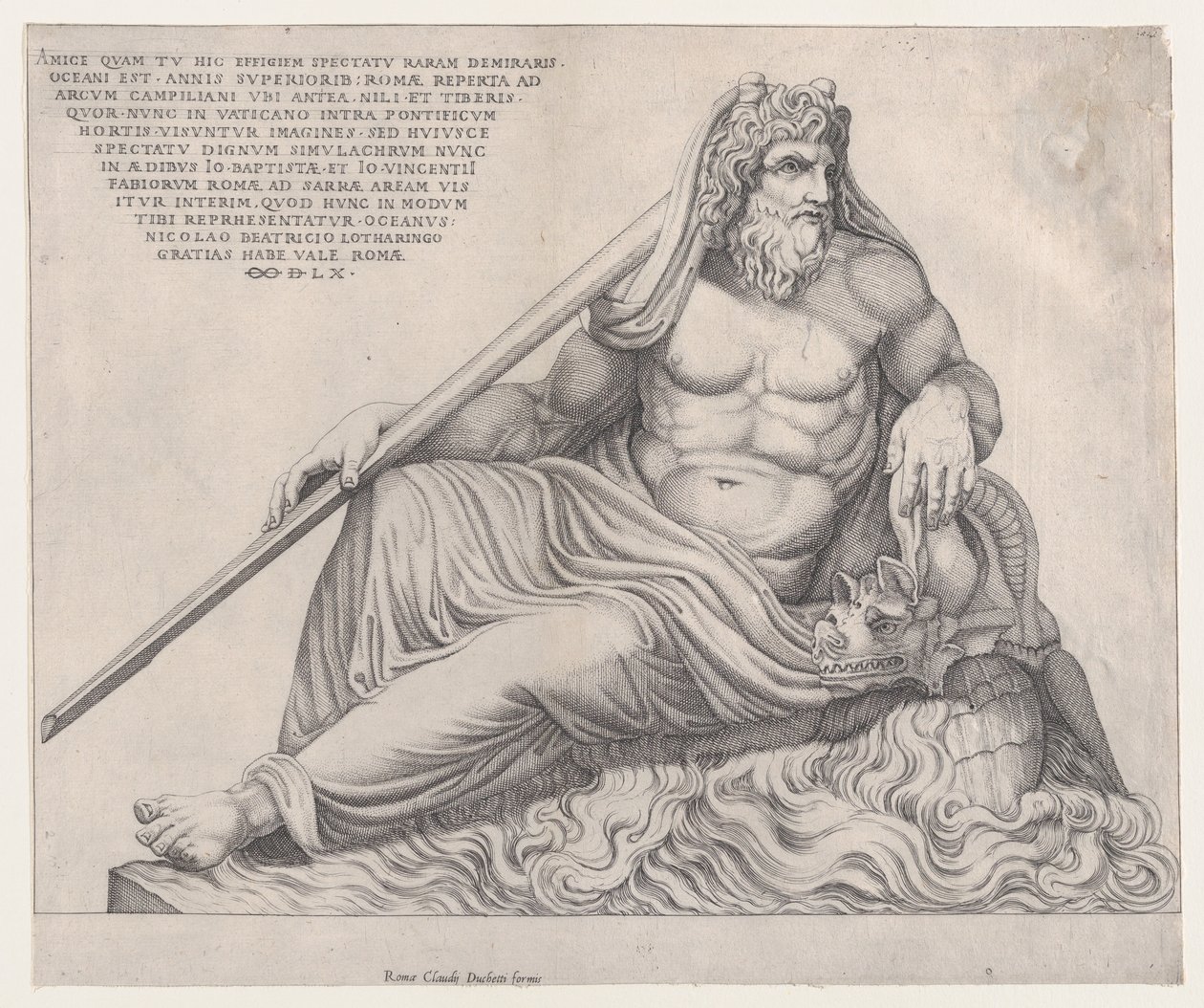 Mirror of Roman Magnificence: The Ocean God, 1560., 1560. av Nicolas Beatrizet