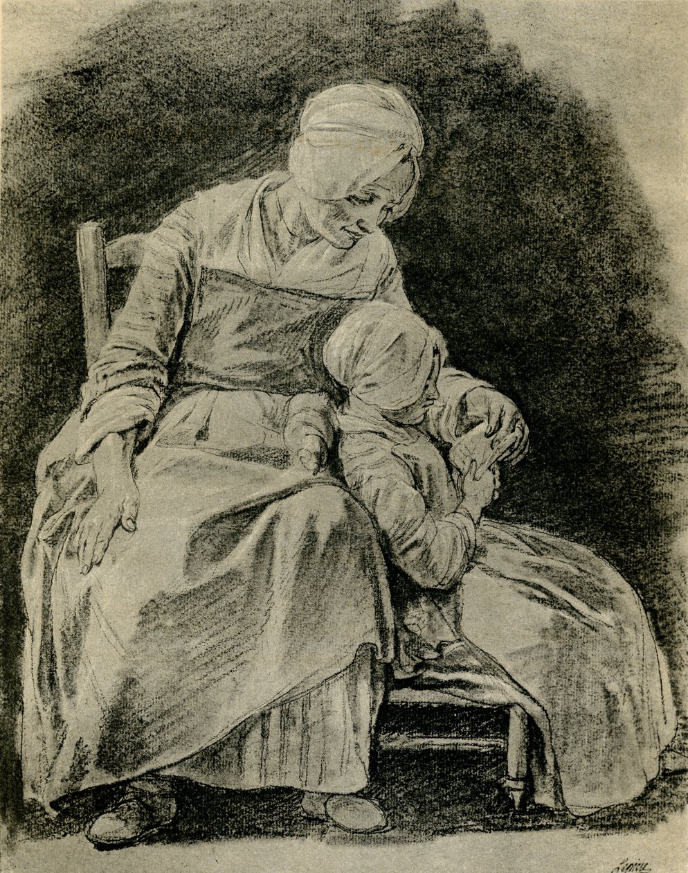 Mors utdanning av Nicolas Bernard Lepicie