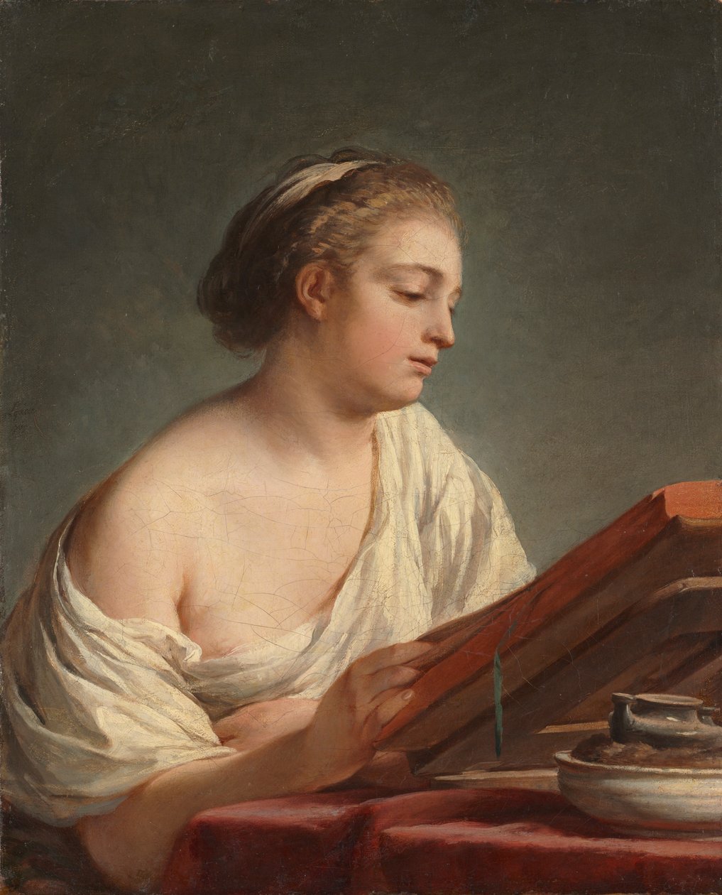 Kvinne leser, 1769. av Nicolas Bernard Lepicie