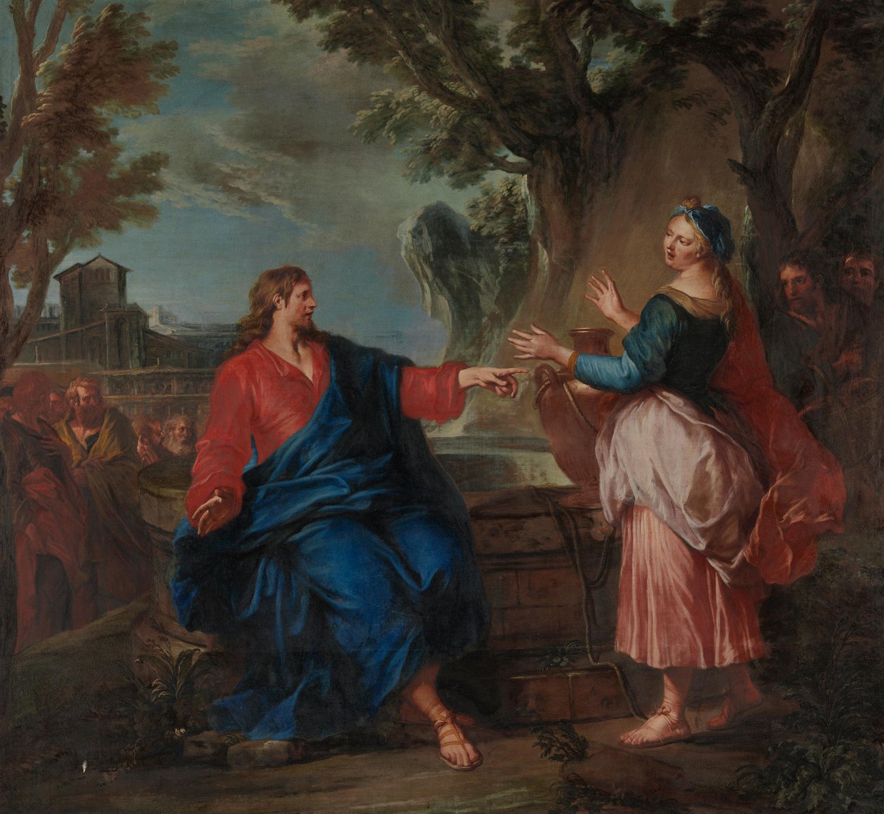 Kristus og den samaritanske kvinnen av Nicolas Bertin