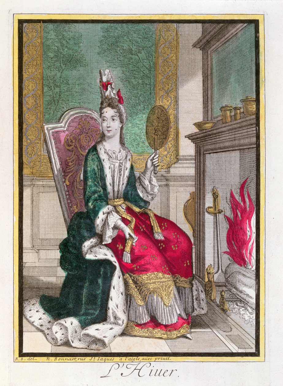 Allegory of Winter, slutten av 1600-tallet av Nicolas Bonnart
